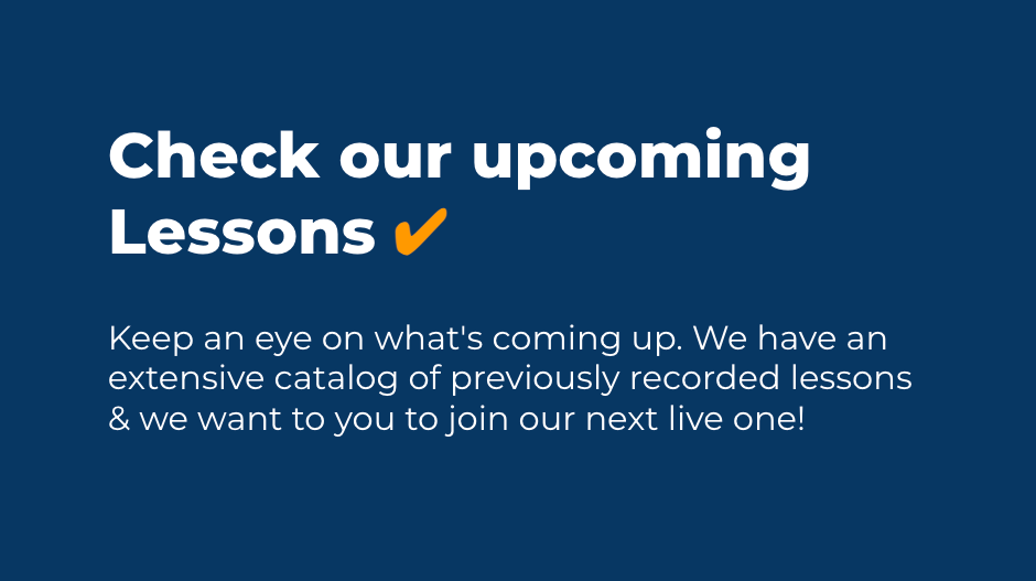 Upcoming Lessons