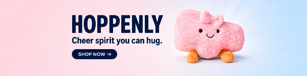 Hoppenly banner example: Cheer spirit you can hug
