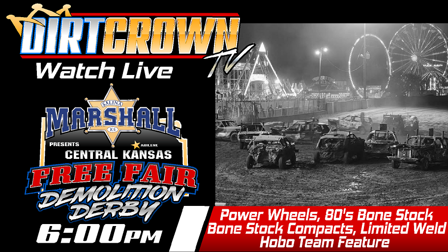 Replay: 8/2/26 Marshall Automotive Presents Central Kansas Free Fair Demolition Derby from Abilene Kansas Night 2
