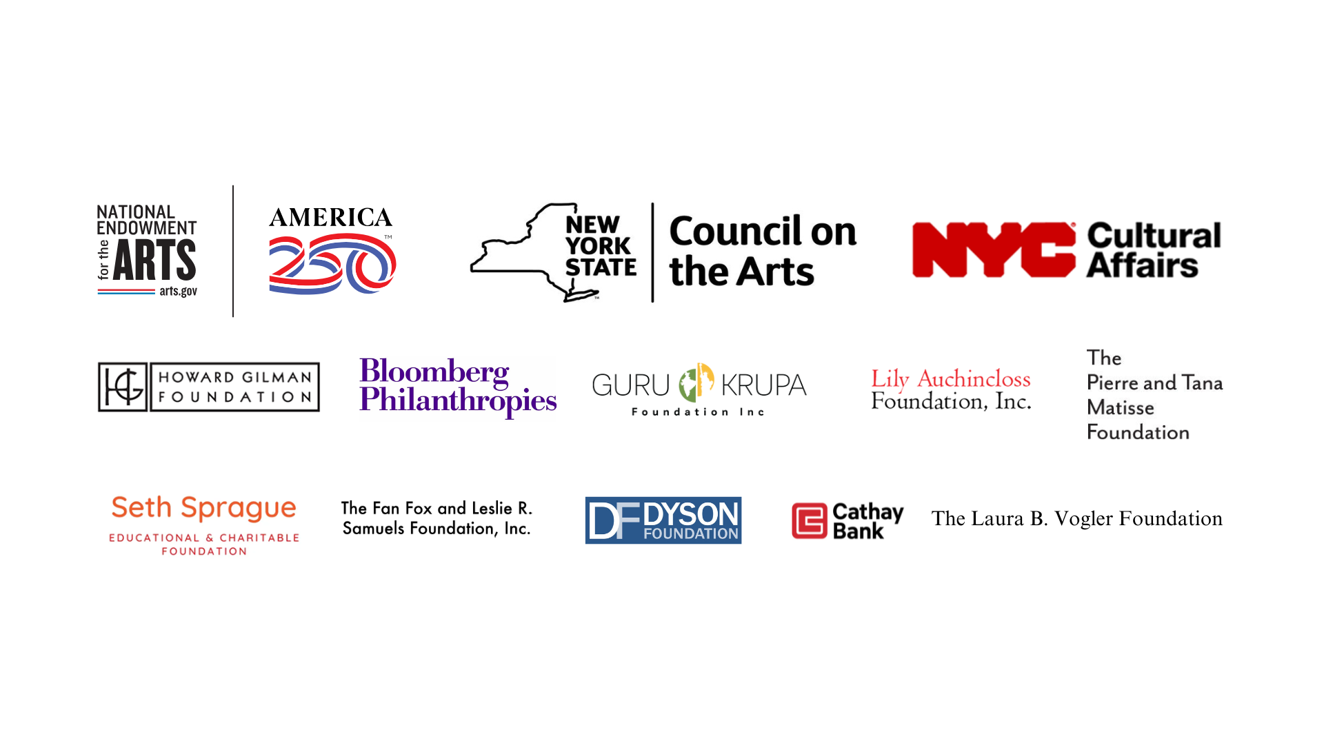 Our Generous Sponsors!