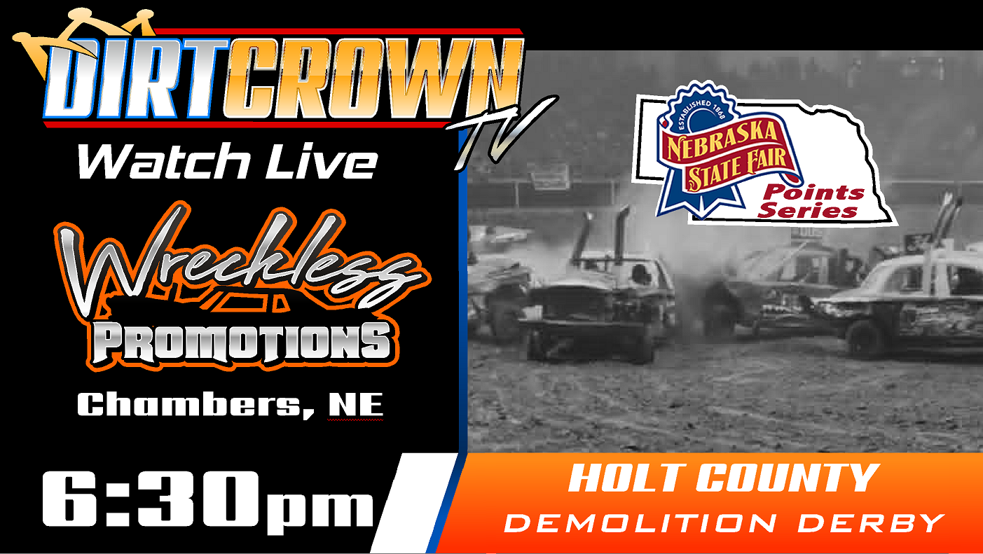 Live: 8/8/2026 Wreckless Promotions Holt County Demolition Derby from Chambers Nebraska