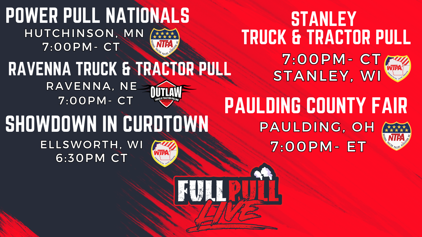 Power Pull Nationals, Ravenna, NE, Ellsworth, WI, & Stanley, WI!