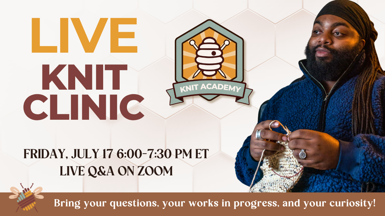 Live Knit Clinic on Zoom