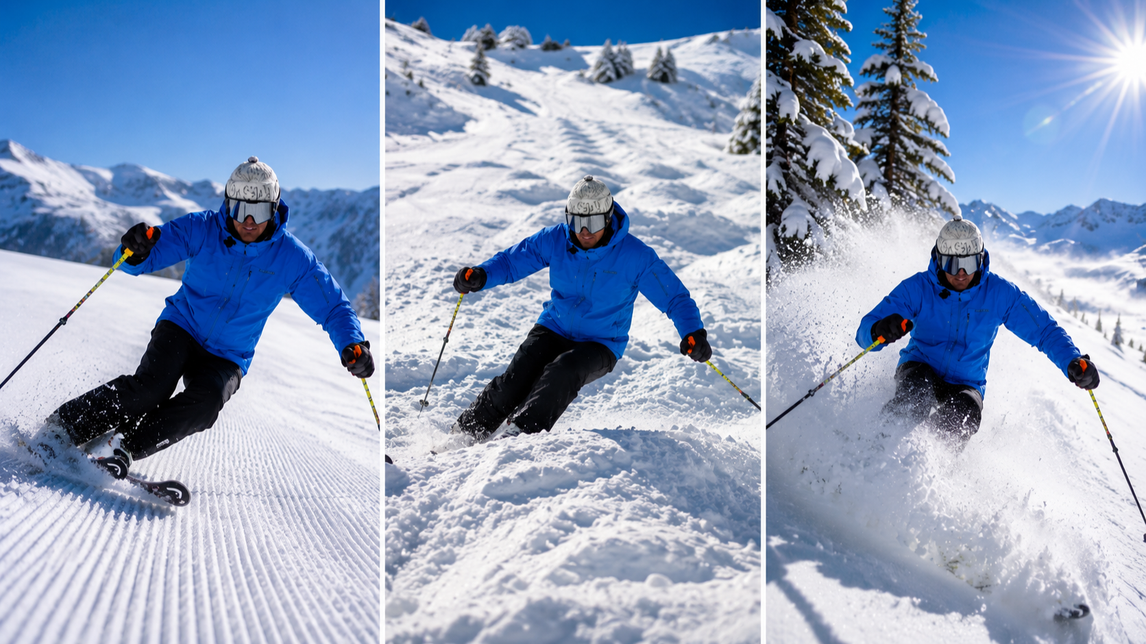 Virages courts et ski tout-terrain